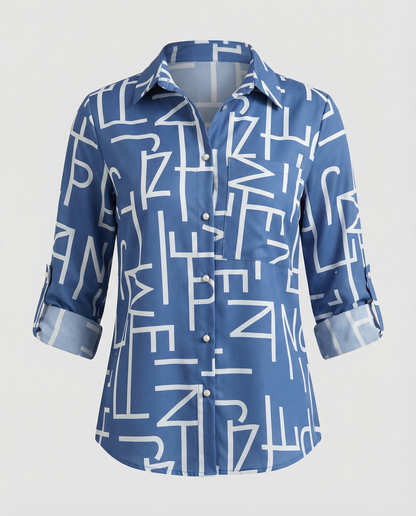 Eveloria Damen Bluse Umlegekragen