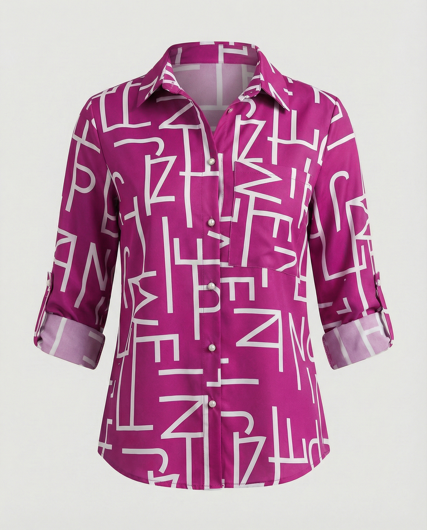 Eveloria Damen Bluse Umlegekragen