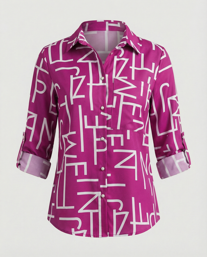 Eveloria Damen Bluse Umlegekragen