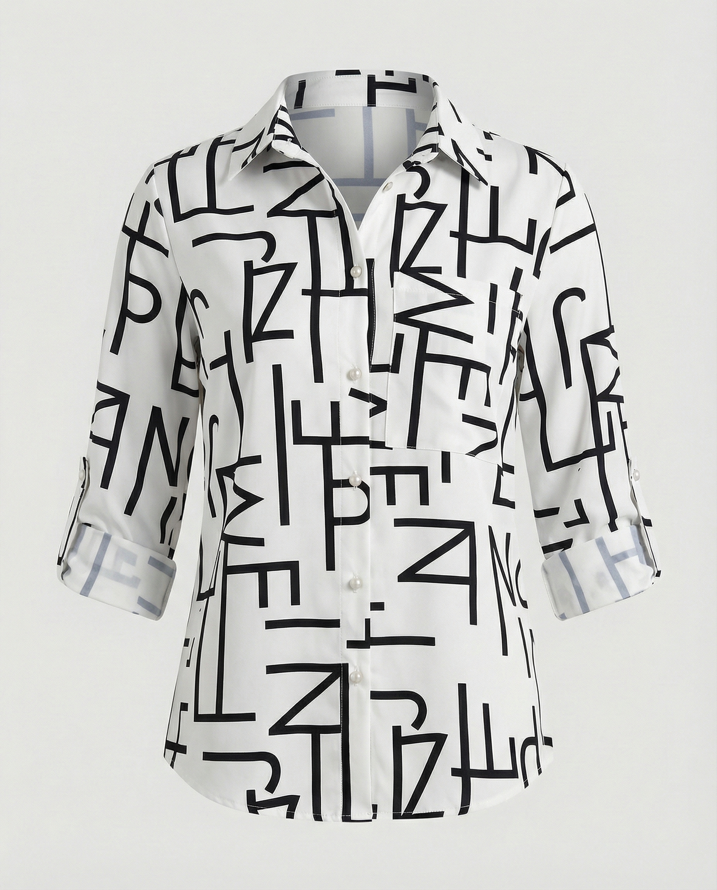 Eveloria Damen Bluse Umlegekragen