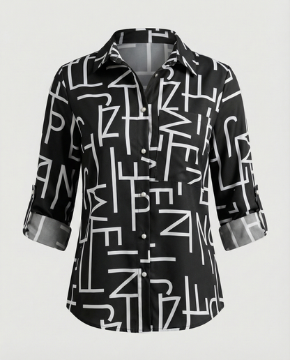 Eveloria Damen Bluse Umlegekragen