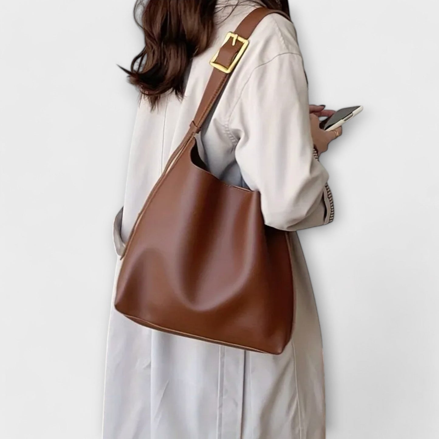 Damen Schultertasche Klassisch Leder