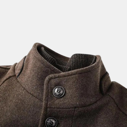 Wolljacke – mit Reißverschluss – Stehkragen – wattierte Innenjacke – Winterjacke-Chaps Herrenmode