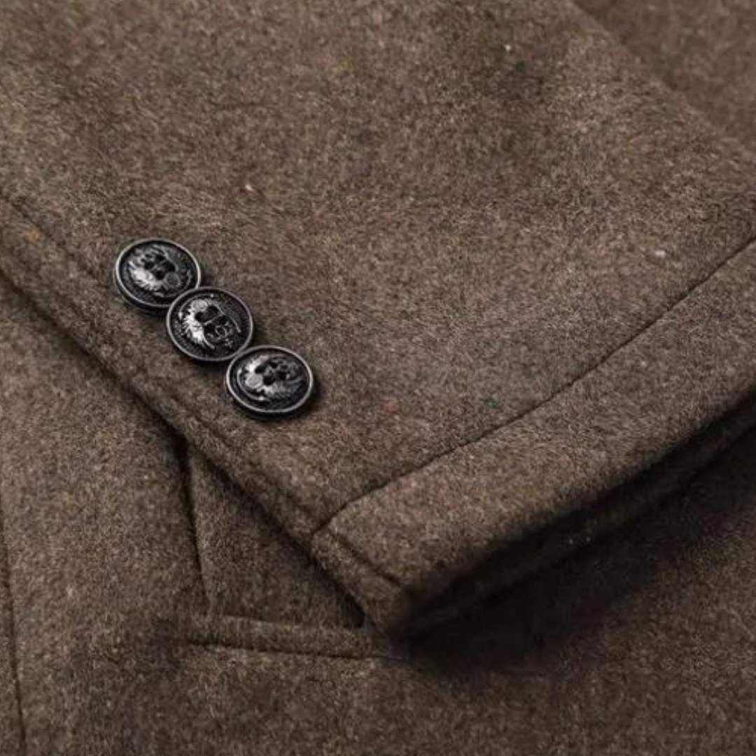 Wolljacke – mit Reißverschluss – Stehkragen – wattierte Innenjacke – Winterjacke-Chaps Herrenmode