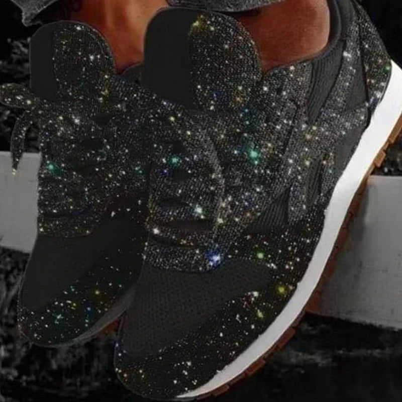 Damen Sportschuhe Pailletten Glitzer
