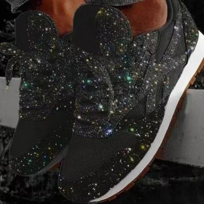 Damen Sportschuhe Pailletten Glitzer