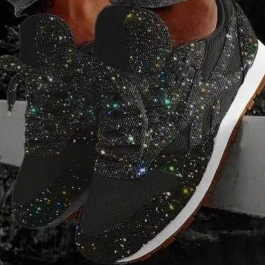 Damen Sportschuhe Pailletten Glitzer Schuhe - Eveloria
