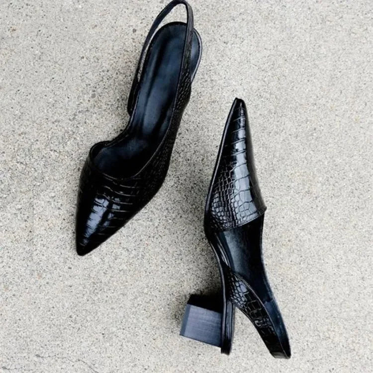 Damen Pumps Blockabsatz Elegantes Design - Eveloria