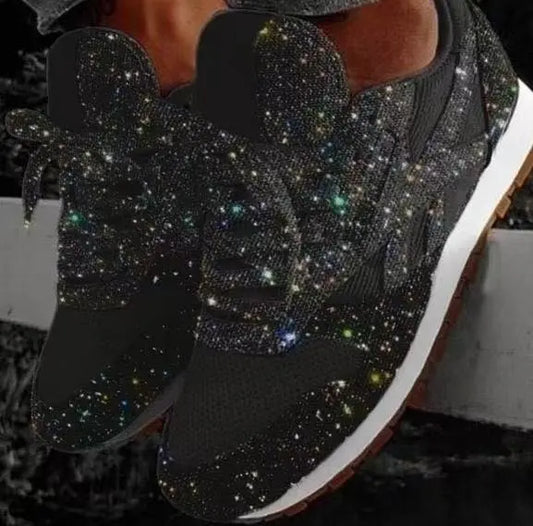 Damen Sneaker Glitzer Bequem - Eveloria