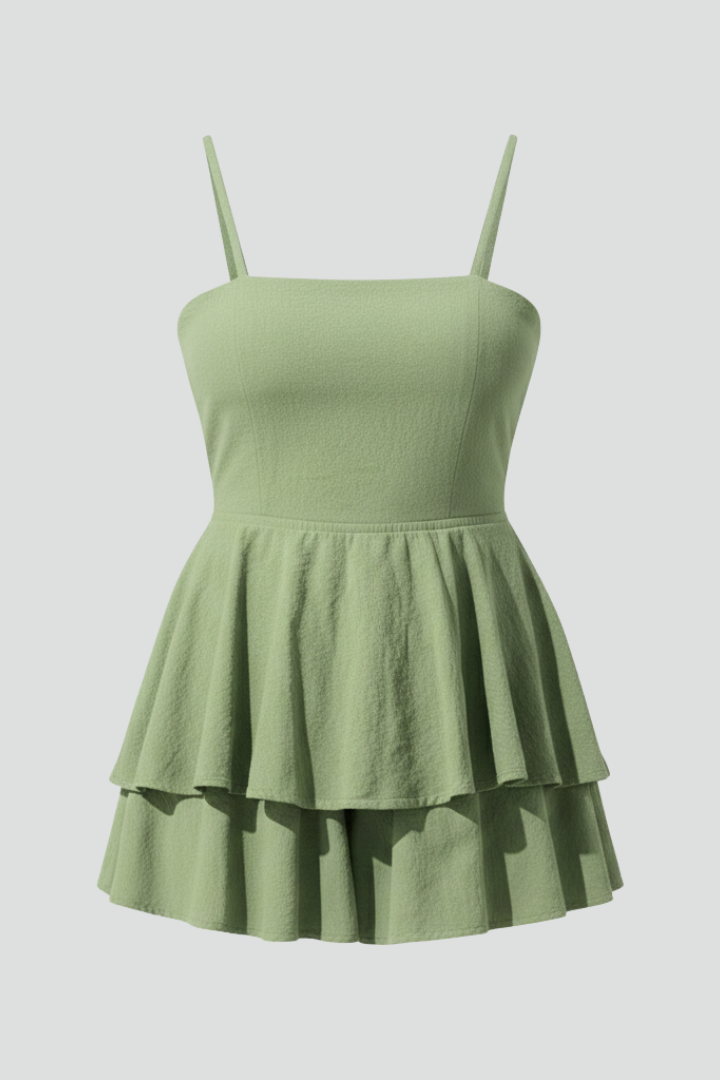 Damen Minikleid Spaghettiträger Ausgestellter Rock - Eveloria