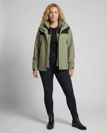 Damen Winterjacke Fleece Warm Eveloria