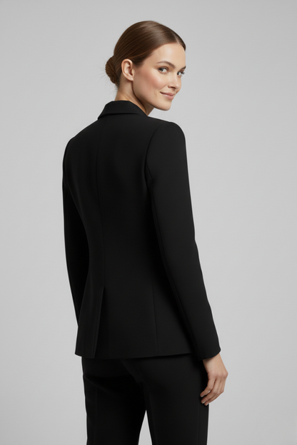 Damen Zweireihiger Blazer Goldenen Knöpfen