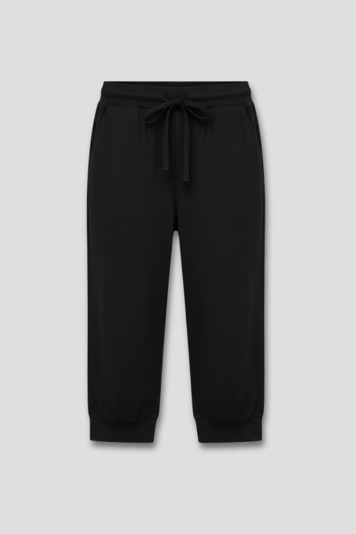 Damen Caprihose Kordelzugbund Seitentaschen - Eveloria