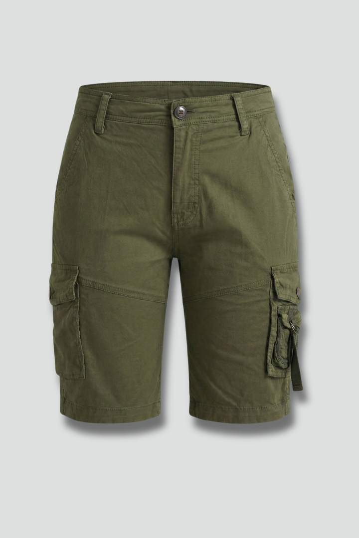 Damen Cargo Shorts Utility Taschen Beige - Eveloria