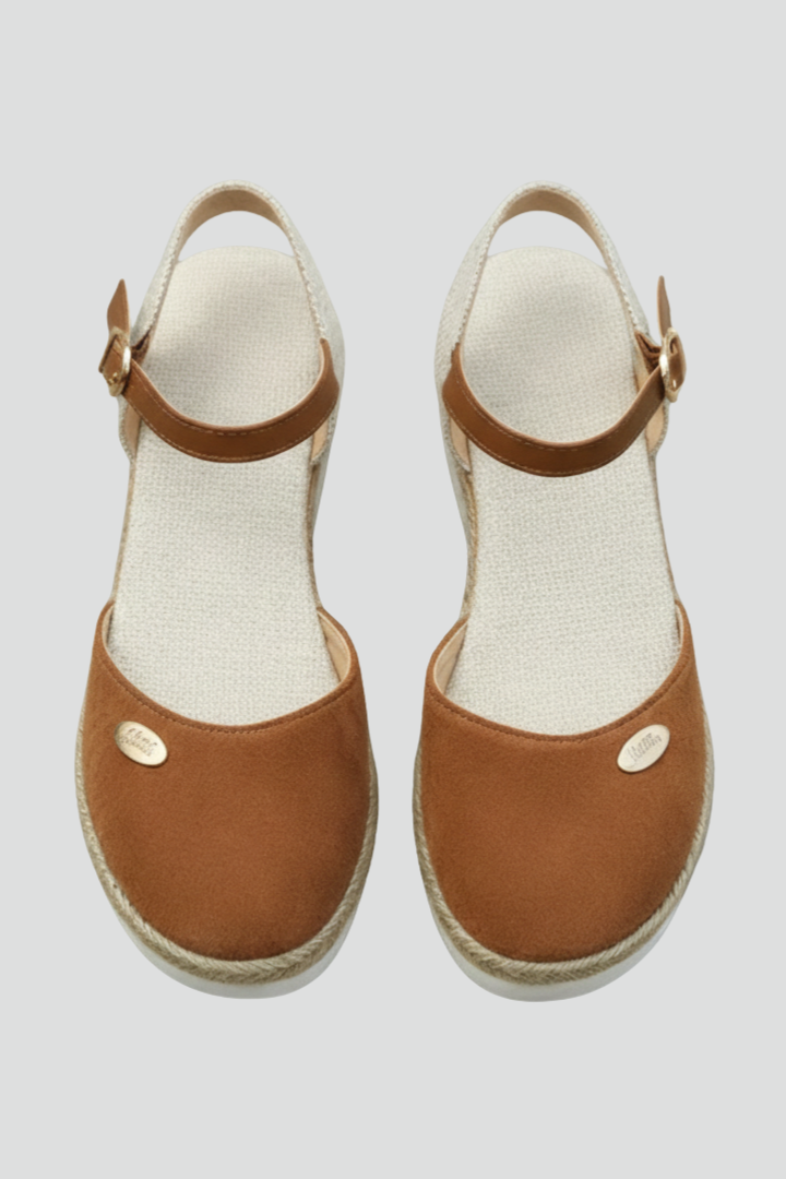 Damen Espadrille-Sandalen Geschlossene Spitze Slingback Riemen - Eveloria