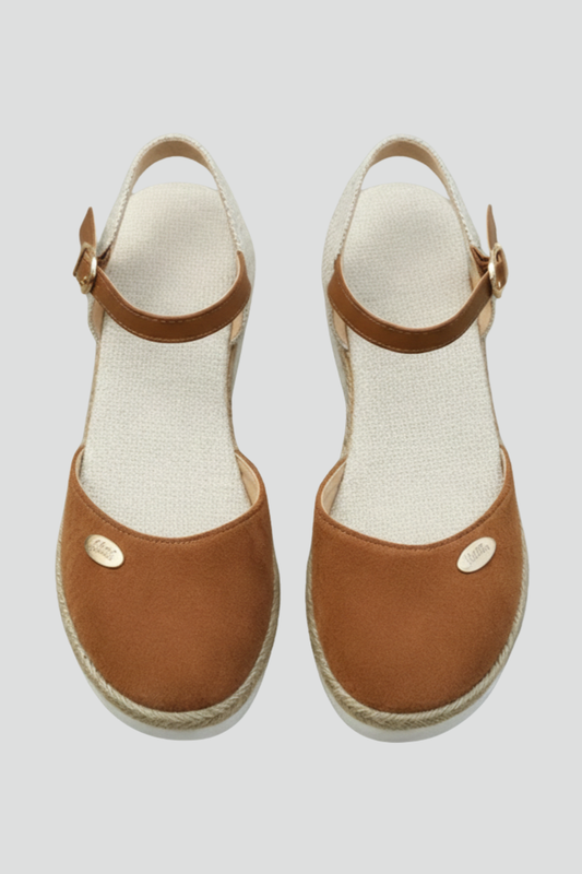 Damen Espadrille-Sandalen Geschlossene Spitze Slingback Riemen - Eveloria