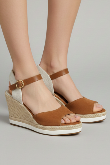 Damen Espadrille-Sandalen Geschlossene Spitze Slingback Riemen