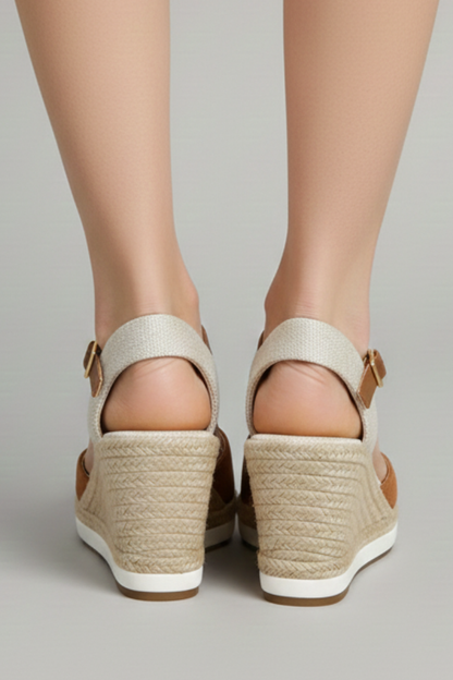 Damen Espadrille-Sandalen Geschlossene Spitze Slingback Riemen