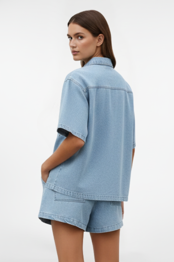 Damen Kurzarm Set mit Shorts