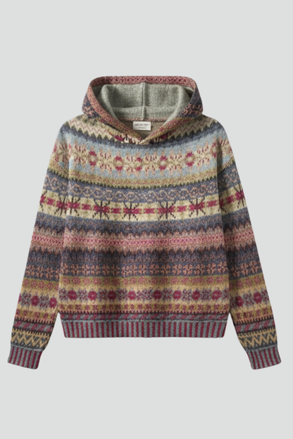 Damen Hoodie Kapuze Rippbündchen - Eveloria