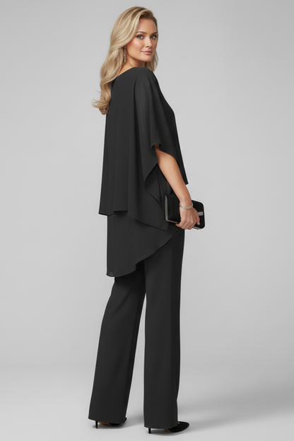 Damen Off-Shoulder Jumpsuit Fließend Weite Bein