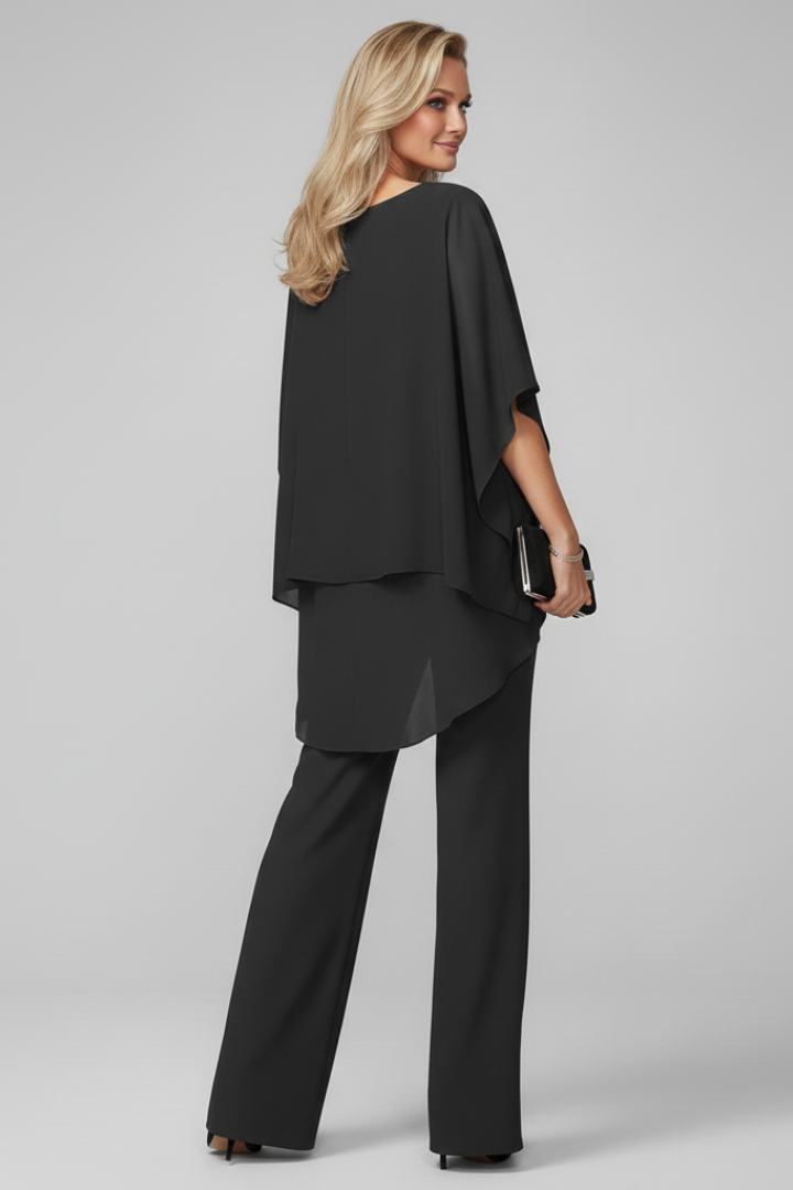 Damen Off-Shoulder Jumpsuit Fließend Weite Bein
