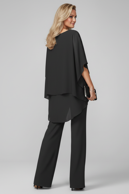 Damen Off-Shoulder Jumpsuit Fließend Weite Bein