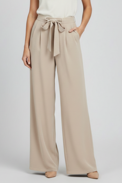Damen Palazzo-Hose Wide-Leg mit Kordelzugbund