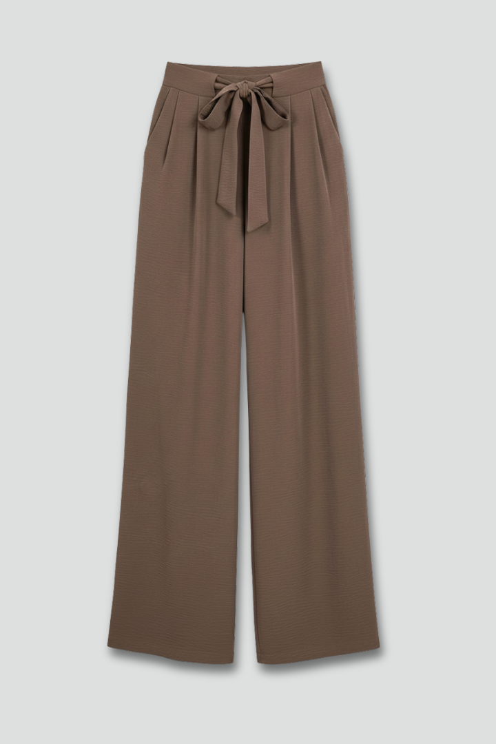 Damen Palazzo-Hose Wide-Leg mit Kordelzugbund - Eveloria