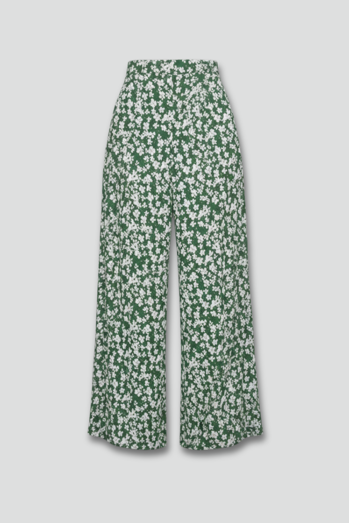 Damen Palazzo-Hose Blumenmuster Weite Beine - Eveloria