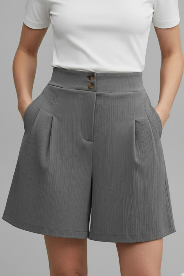 Damen Highwaist Shorts Weites Bein