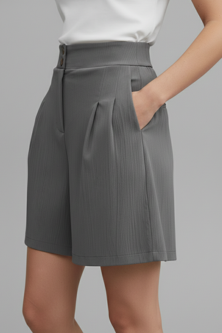 Damen Highwaist Shorts Weites Bein