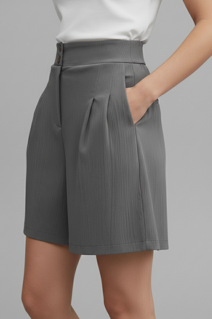Damen Highwaist Shorts Weites Bein