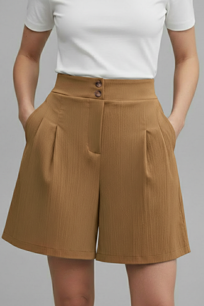Damen Highwaist Shorts Weites Bein