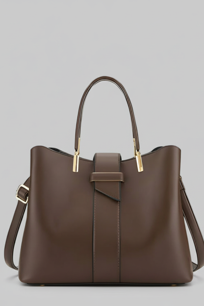 Damen Strukturierte Schultertasche mit Griffen und Riemen Jasmin - Eveloria