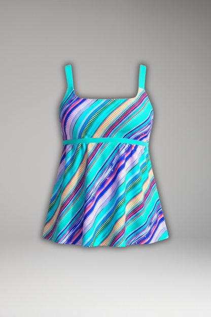 Damen Tankini-Set Gestreift Badeshorts - Eveloria