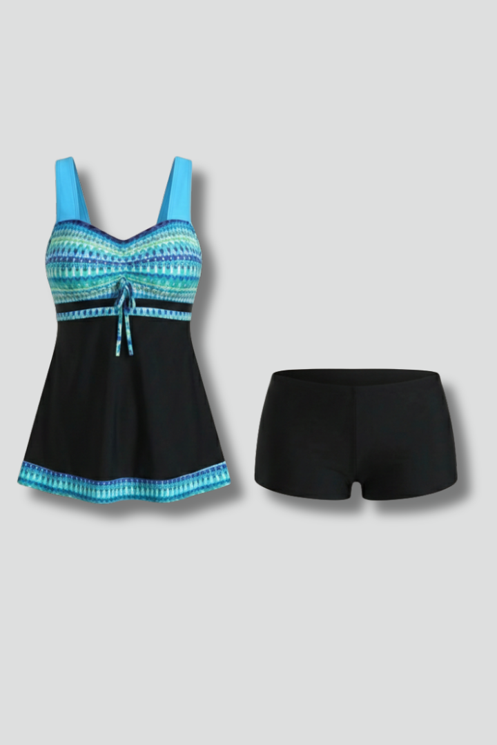 Damen Bedrucktes Tankini-Set Badeshorts - Eveloria