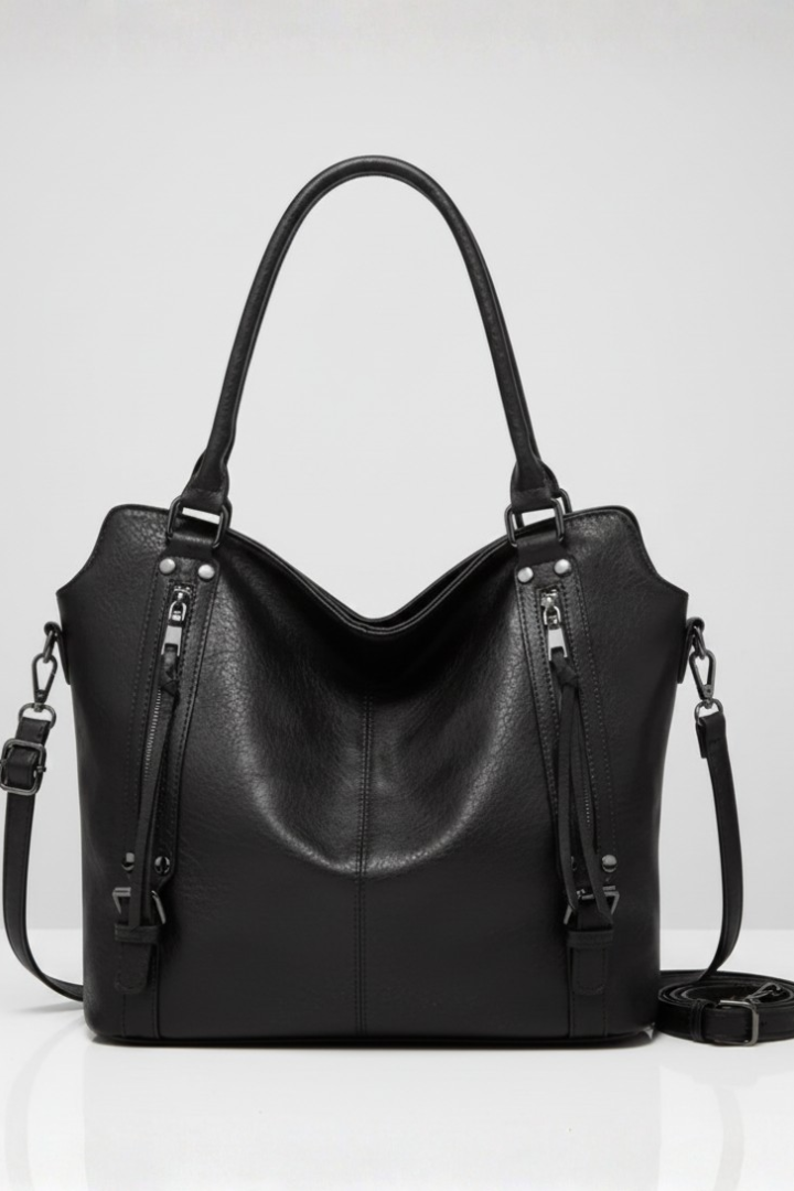 Damen Klassische Tote Tasche Doppelte Griffe Reißverschluss - Eveloria