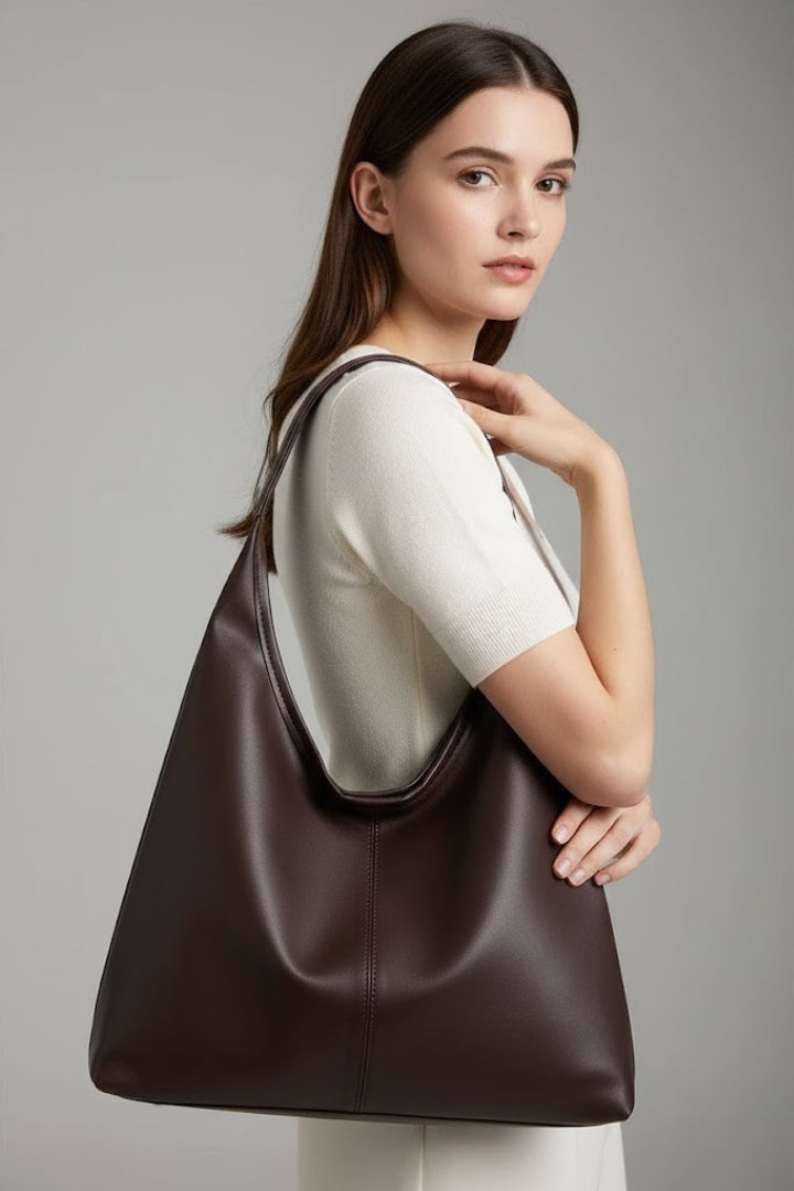 Damen Klassische Tote Tasche Kunstleder Große Innentasche