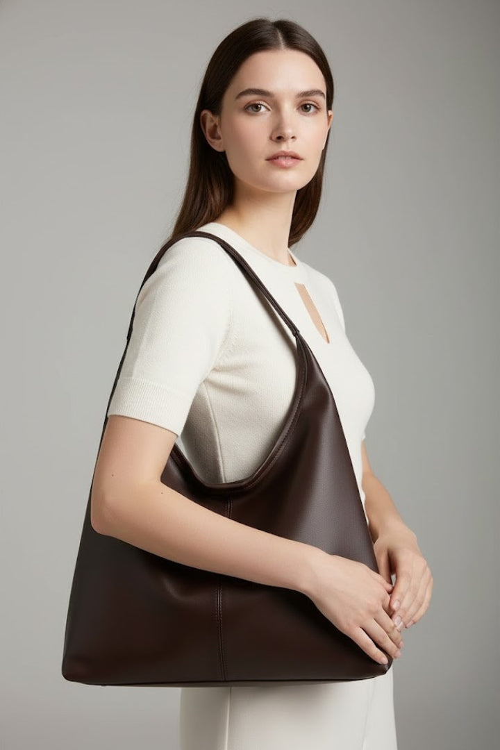 Damen Klassische Tote Tasche Kunstleder Große Innentasche
