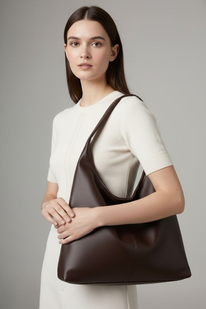 Damen Klassische Tote Tasche Kunstleder Große Innentasche