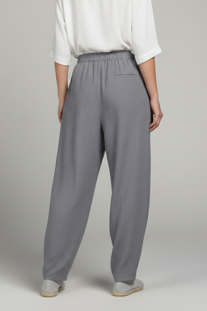 Damenhose Elastischer Bund Seitentaschen