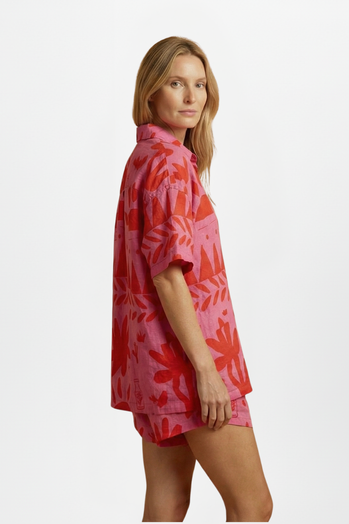 Damen Zweiteiliges Set Bedruckte Shorts