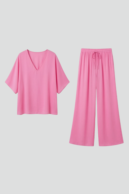 Damen Zweiteiliges Set Weite Hose - Eveloria