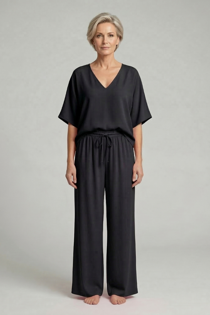 Damen Zweiteiliges Set Weite Hose
