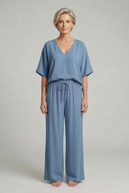 Damen Zweiteiliges Set Weite Hose