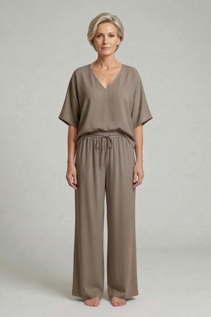 Damen Zweiteiliges Set Weite Hose