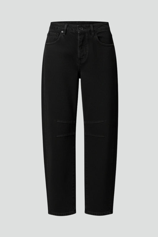 Damen High-Waist Stretch-Jeans Wide-Leg Denim Blau - Eveloria