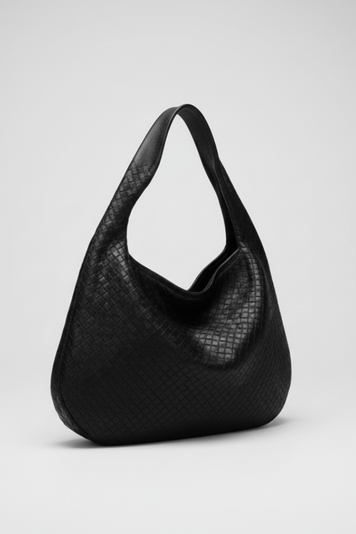 Damen Schultertasche Leder Einzelriemen Rund