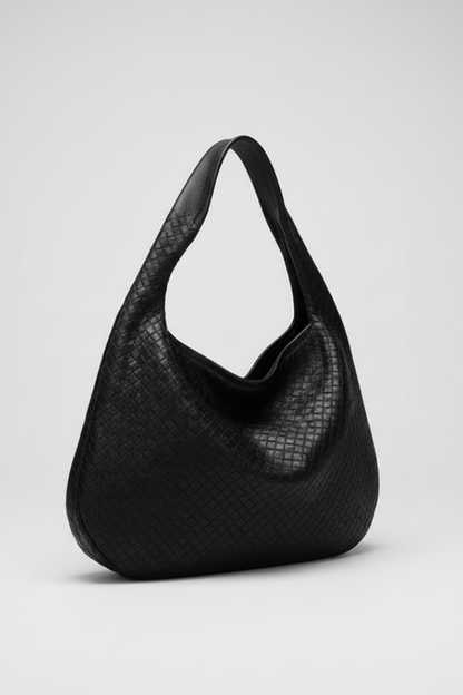 Damen Schultertasche Leder Einzelriemen Rund